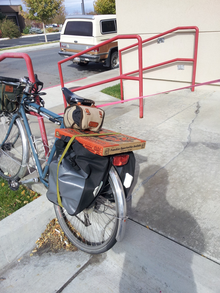 How to Carry a Pizza on a Bicycle